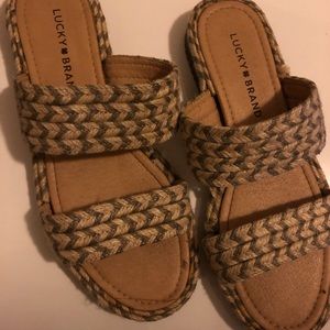 Grey and white knitted sandals. Only worn a couple of times. In great condition